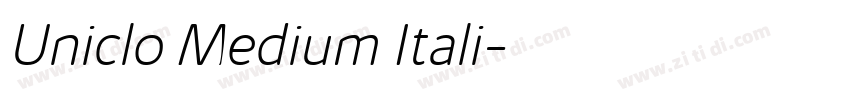 Uniclo Medium Itali字体转换